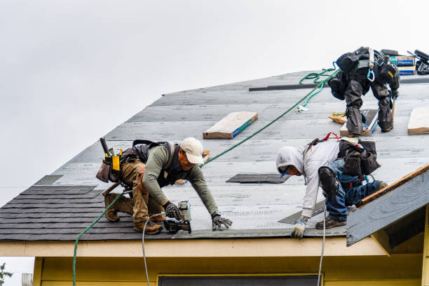 Professional Storm Damage Roof Repair technician working in Huntingtown, MD